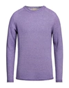 120% Lino Man Sweater Light Purple Size S Mohair Wool, Polyamide, Linen, Cashmere, Wool