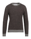 Bellwood Man Sweater Dark Brown Size 44 Cotton, Wool, Cashmere In Brown