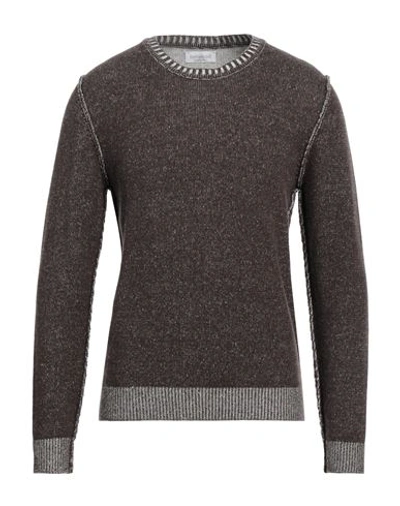 Bellwood Man Sweater Dark Brown Size 44 Cotton, Wool, Cashmere