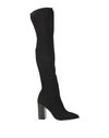 Schutz Woman Knee Boots Black Size 9.5 Textile Fibers In Black