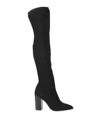 Schutz Woman Knee Boots Black Size 9.5 Textile Fibers