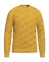 AION AION MAN SWEATER MUSTARD SIZE 42 VIRGIN WOOL