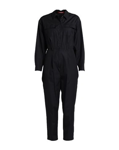 Max Mara Woman Jumpsuit Black Size 12 Cotton