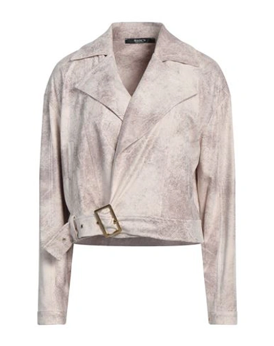 Siste's Woman Jacket Ivory Size L Polyester, Elastane In White