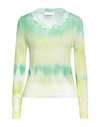 Brand Unique Woman Sweater Light Green Size 0 Cotton