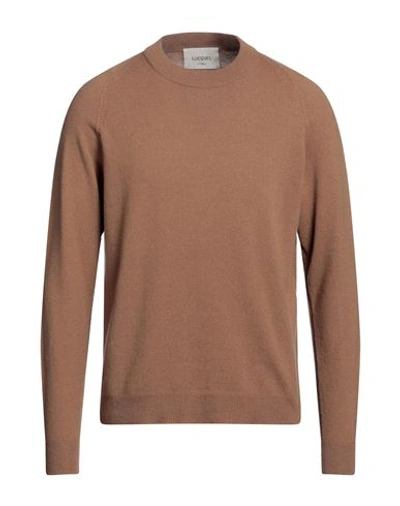 Lucques Man Sweater Camel Size 38 Wool, Cashmere In Beige