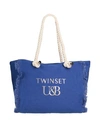 Twinset Woman Handbag Blue Size - Cotton