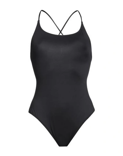 Oas Woman One-piece Swimsuit Black Size Xl Polyester, Elastane