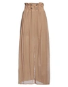 No-nà Woman Maxi Skirt Sand Size L Cotton In Beige