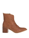 Islo Isabella Lorusso Woman Ankle Boots Camel Size 10 Soft Leather In Beige