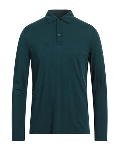 Majestic Filatures Man Polo Shirt Deep Jade Size M Lyocell, Cotton In Green