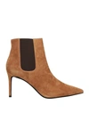 Jeffrey Campbell Woman Ankle Boots Camel Size 10 Soft Leather In Beige