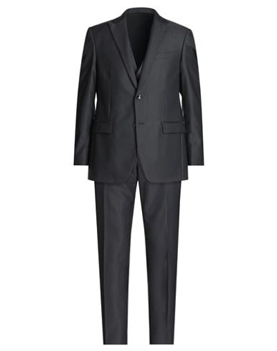 Gai Mattiolo Man Suit Black Size 44 Virgin Wool, Polyester