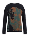 Maison Flaneur Maison Flâneur Man Sweater Midnight Blue Size 38 Wool, Alpaca Wool, Polyamide In Blue