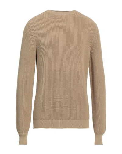 Fedeli Man Sweater Beige Size 44 Cotton In Beige