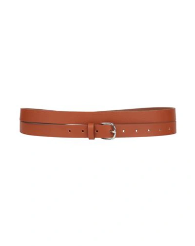 Semicouture Woman Belt Brown Size 19.5 Soft Leather
