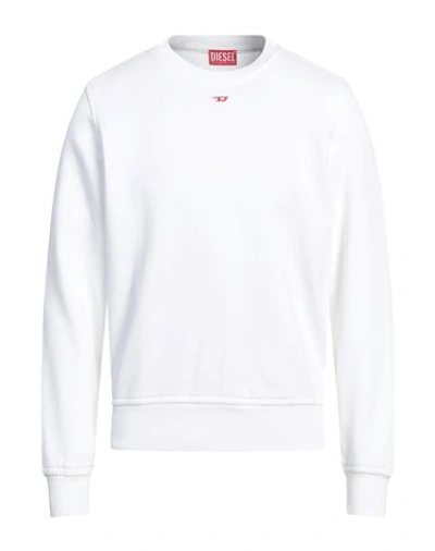 Diesel Man Sweatshirt White Size M Cotton
