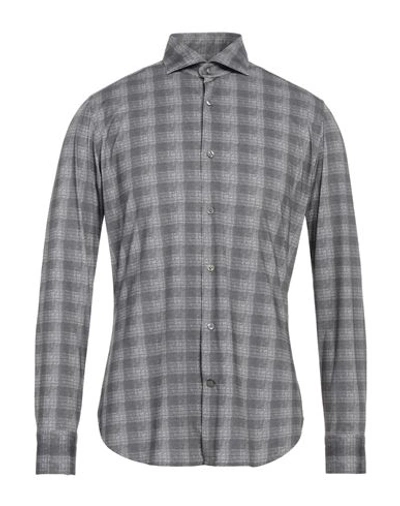 Dnl Man Shirt Lead Size 15 ¾ Polyester, Elastane In Grey