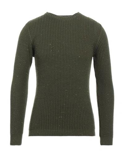 Jmc Man Sweater Military Green Size M Acrylic, Wool, Polyamide