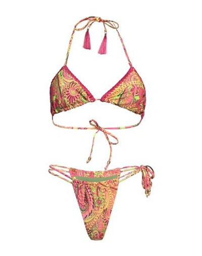 4giveness Woman Bikini Magenta Size L Polyester, Elastane