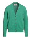 Lucques Man Cardigan Green Size 38 Alpaca Wool, Polyamide, Mako Cotton, Modal, Elastane