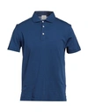 Drumohr Man Polo Shirt Navy Blue Size S Cotton