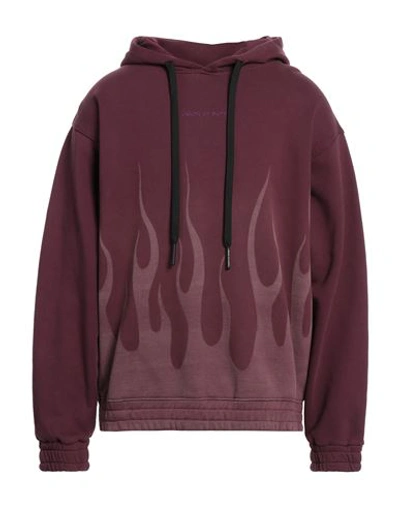 VISION OF SUPER VISION OF SUPER MAN SWEATSHIRT BURGUNDY SIZE L COTTON