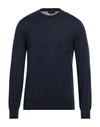Brioni Man Sweater Midnight Blue Size 42 Cashmere, Silk