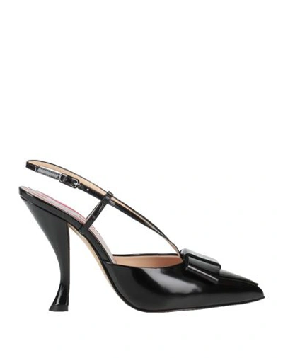 Thom Browne Woman Pumps Black Size 10 Soft Leather