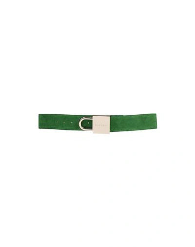 Buscemi Man Belt Green Size 42 Soft Leather