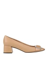 Sergio Rossi Woman Pumps Sand Size 10 Soft Leather In Beige