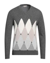 Ballantyne Man Sweater Lead Size 42 Cashmere In Grey