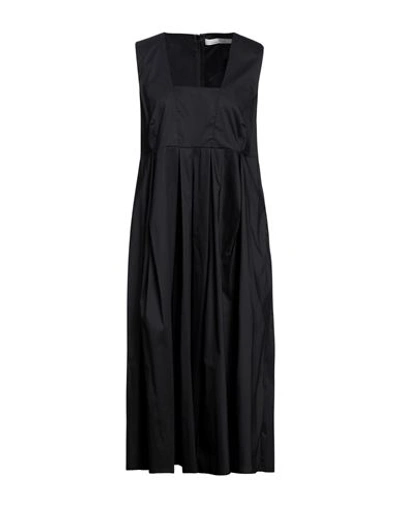 Liviana Conti Woman Midi Dress Black Size 8 Cotton, Polyamide, Elastane