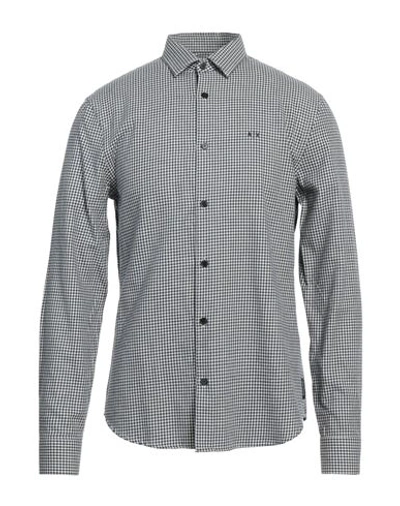Armani Exchange Man Shirt Midnight Blue Size M Cotton