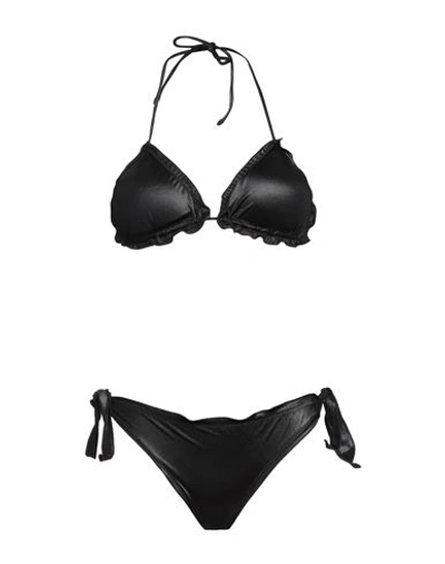 4giveness Woman Bikini Black Size L Polyester, Elastane
