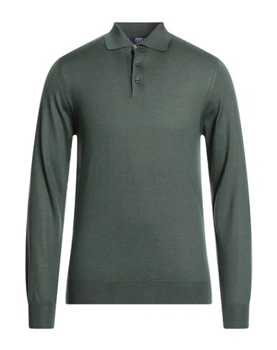 Fedeli Man Sweater Green Size 50 Cashmere, Silk