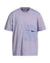 Nemen Man T-shirt Lilac Size S Cotton, Nylon In Purple