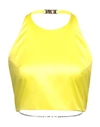 Gcds Woman Top Yellow Size L Polyester, Elastane In Yellow