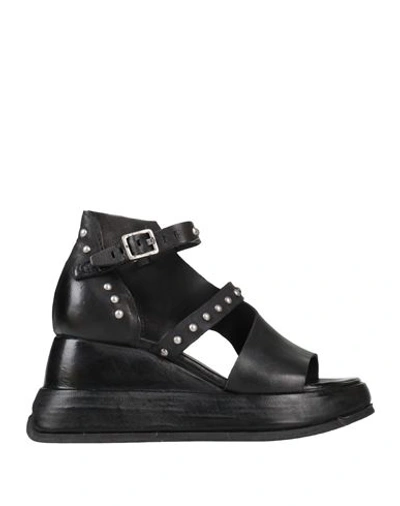 A.s. 98 A. S. 98 Woman Sandals Black Size 9 Soft Leather