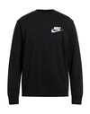 Nike Man Sweatshirt Black Size Xl Cotton, Polyester