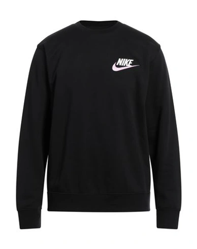 Nike Man Sweatshirt Black Size Xl Cotton, Polyester