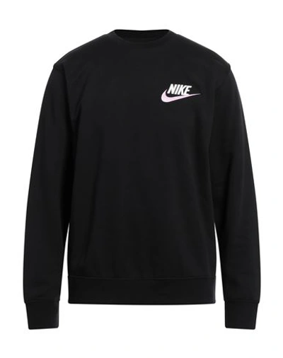 Nike Man Sweatshirt Black Size Xs Cotton, Polyester