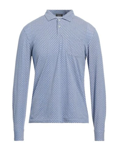 Rossopuro Man Polo Shirt Light Blue Size 4 Cotton