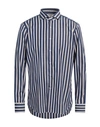 Alessandro Gherardi Man Shirt Blue Size 17 Cotton In Blue