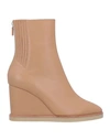 Lola Cruz Woman Ankle Boots Camel Size 11 Soft Leather In Beige