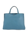 Valextra Woman Handbag Slate Blue Size - Calfskin