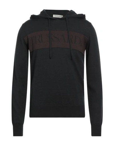 Trussardi Man Sweater Black Size M Acrylic, Wool