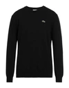 Lacoste Man Sweater Black Size 6 Wool, Polyamide, Recycled Wool