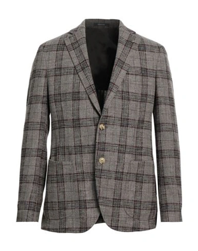 Angelo Nardelli Man Suit Jacket Dove Grey Size 40 Virgin Wool, Polyamide In Gray