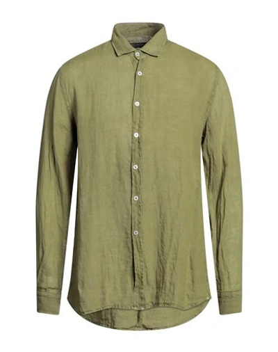 Messagerie Man Shirt Sage Green Size 15 ¾ Linen